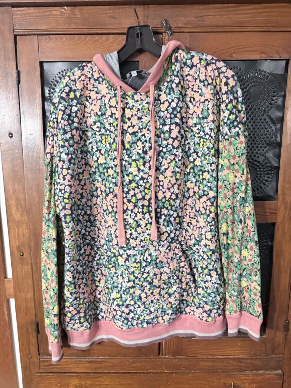 Anthropologie Conditions Apply Felicity floral print quilted hoodie
